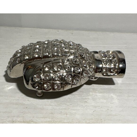 Boxing Glove Silver Belt Buckle Rhinestone Bling Ringside Men & Women 3.5 x 2.5" - Picture 2 of 9